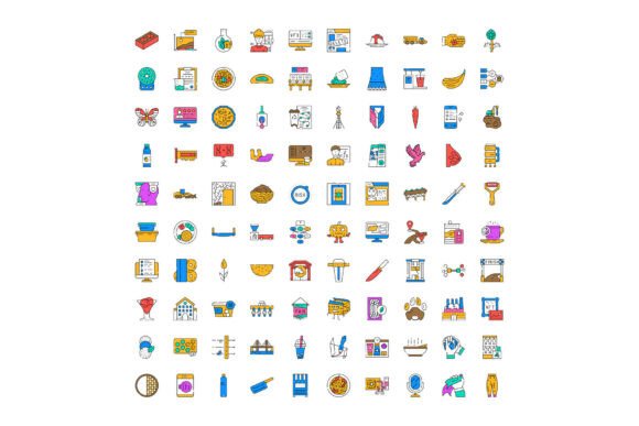 Collection of Business, Food, and Techno: Vector Icons for Clarity, Consistency, and Creative Control