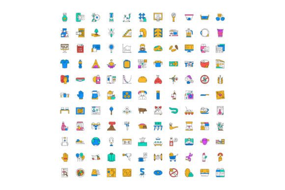 Collection of Diverse Icons Illustrating