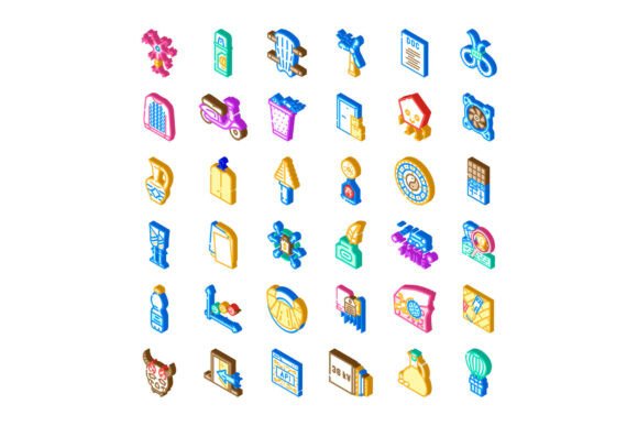 Collection of Isometric Icons for Business: A Strategic Tool for Modern Communication
