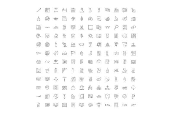 Collection of Varied Line Art Symbols an: A Versatile Resource for Modern Design