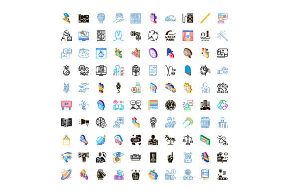Diverse Collection of Conceptual Icons F