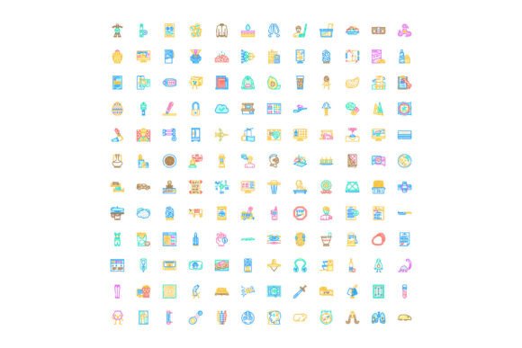 Enhancing Visual Communication with the Diverse Linear Outline Icons Set Flat De
