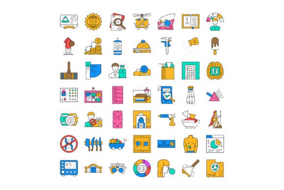 Exploring the Power of Business Education Health Science Techno Vector Icons