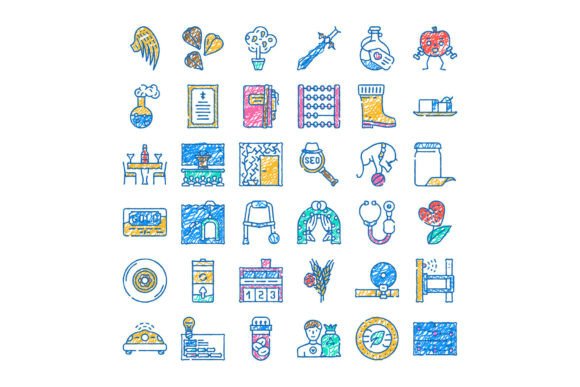 Hand Drawn Doodle Icon Set with Various: A Strategic Tool for Visual Communication