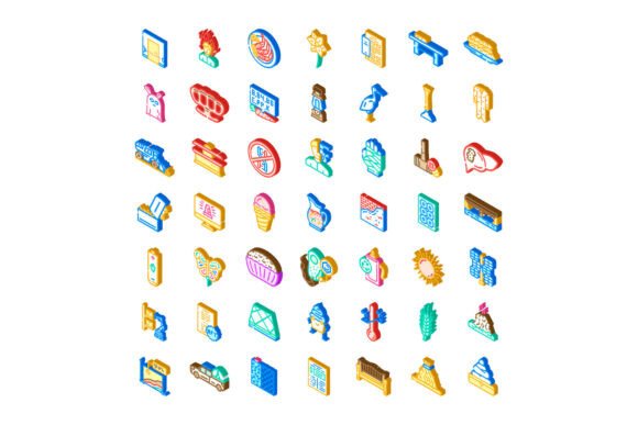 Isometric Colorful Symbols Collection Il: A Dynamic Resource for Modern Design Workflows