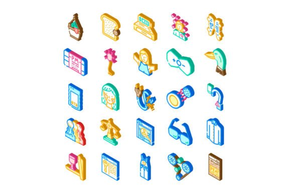 Isometric Icon Set Representing Everyday: A Versatile Tool for Digital Design