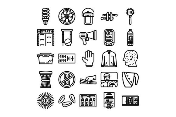 Miscellaneous Outline Drawings Icon Coll: A Versatile Tool for Modern Design