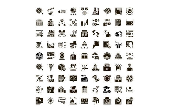 Monochrome Glyph Icons: The Universal Visual Language for Business, Tech, Transport, Logistics, Health & Lifestyle