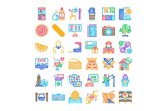 Outline Icon Collection Representing Var