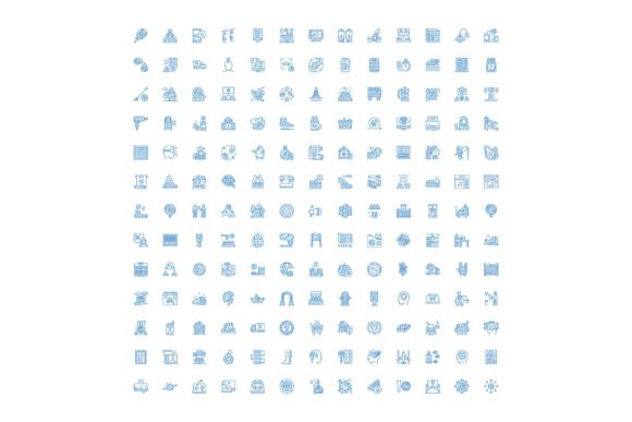 Why a Collection of Blue Outline Icons Illustr Elevates Modern Digital Design